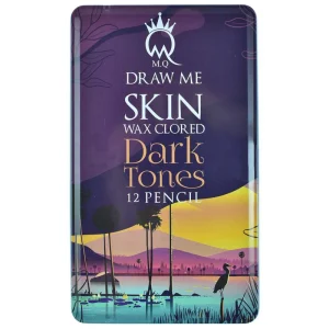 مداد رنگی 12 رنگ ام کیو مدل Dark SKIN پوست تیره