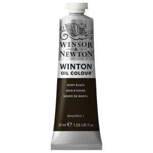 رنگ روغن وینزور مدل winton کد رنگ ۲۴ Ivory Blackحجم۳۷ میل